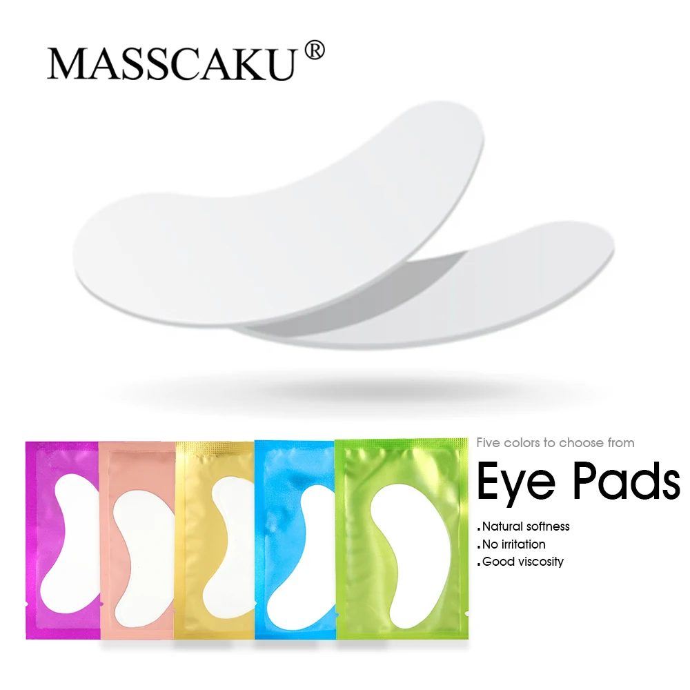 

MASSCAKU 5pairs Lashes Pad Gel Patch Grafting Eyelashes Eye Patch Sterile Make-up for Women Eyelash Extension Lashes Cluster