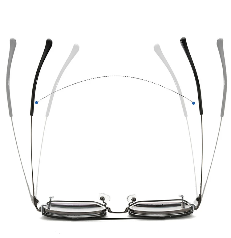 BCLEAR Vintage Legierung Clip-Auf Sonnenbrille Mode Optische Rahmen Männer Frauen Spektakel Polarisierte Clip Sonnenbrille UV Schutz – Detail 7