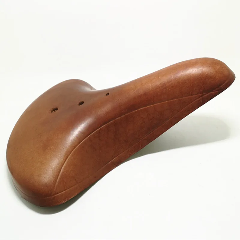 P2 Retro Bicycle Saddle 100% Leather, Bicycle Saddle Accessories 4colors Optional 26.5*21.5cm