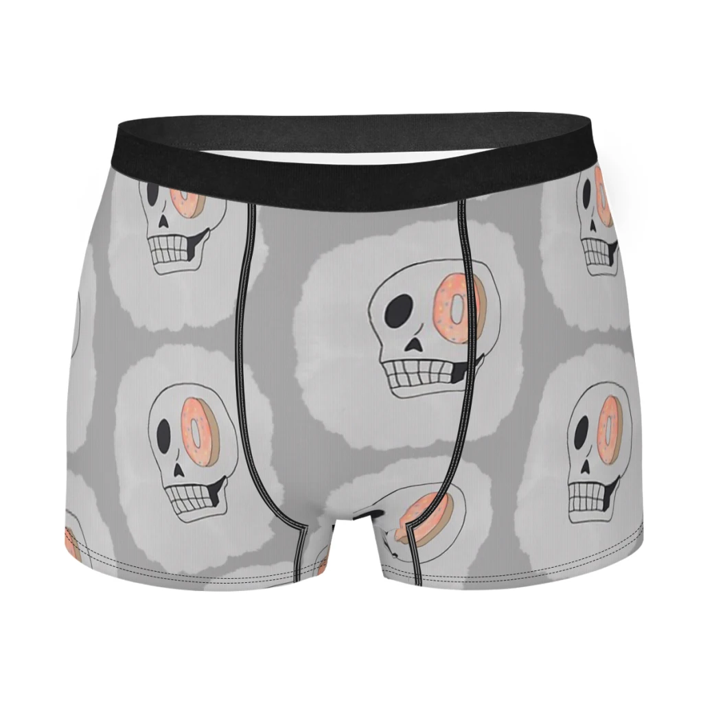 Donut Sugar Skull Art Underpants Cotton Panties Men's Underwear Ventilate Shorts Boxer Briefs