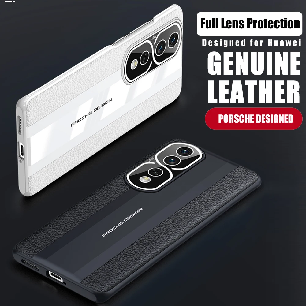 Honor80 Genuine Leather Phone Case for Honor 80 Pro Luxury 100% Natural leather Protection Cover For Huawei Honor 70 Pro Capa