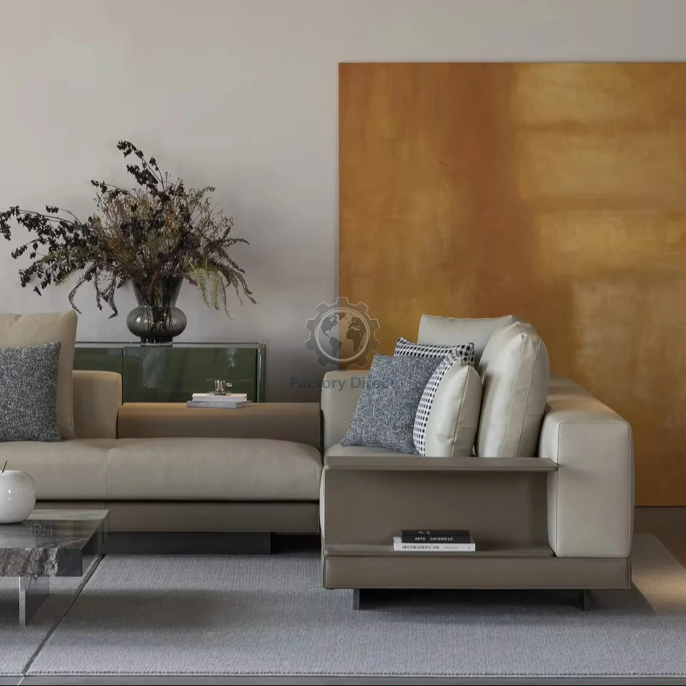 

Promodern 2025 Designer Customizable Luxury High-End Upholstered Sectional Sofa for Living Room Villa Curve Apartment Workshop