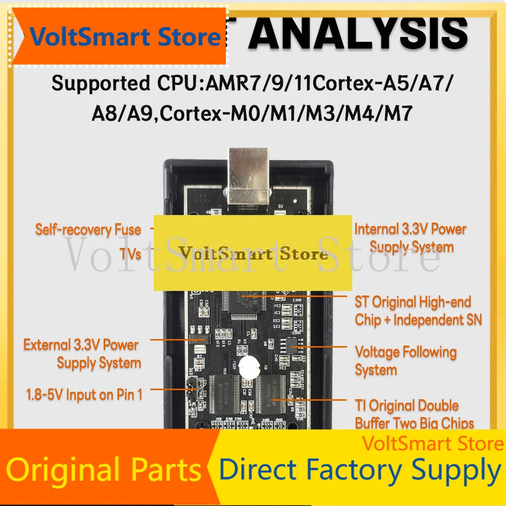 VoltSHigh Speed Emulator For J-Link V9 JLink USB JTAG Debugger Emulator For J-Link V11 V11P STM32F103C8T6 STM MCU V11