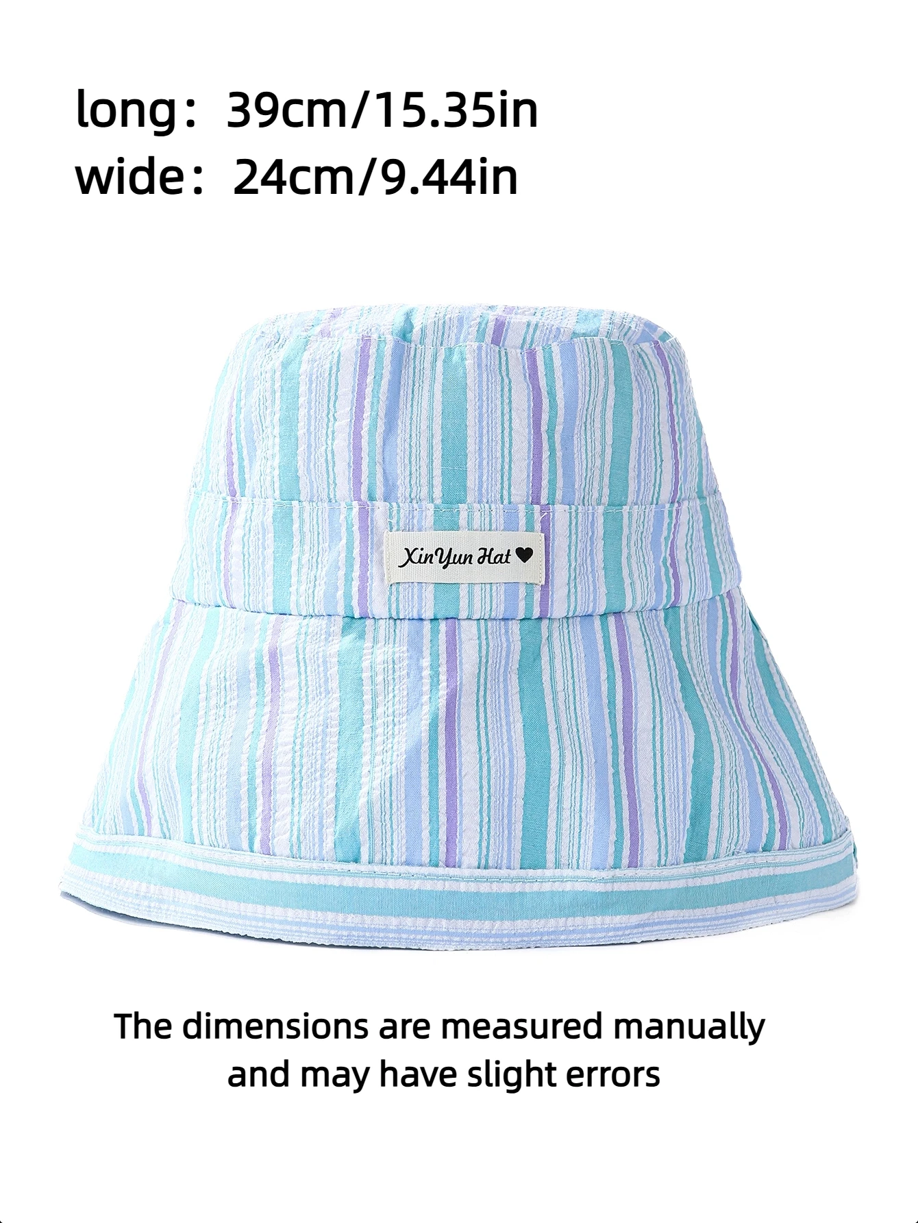 Cappello da pescatore con cravatta a righe carino Cappello da sole estivo nuovo Cappello di protezione solare a tesa larga casual sottile e versatile