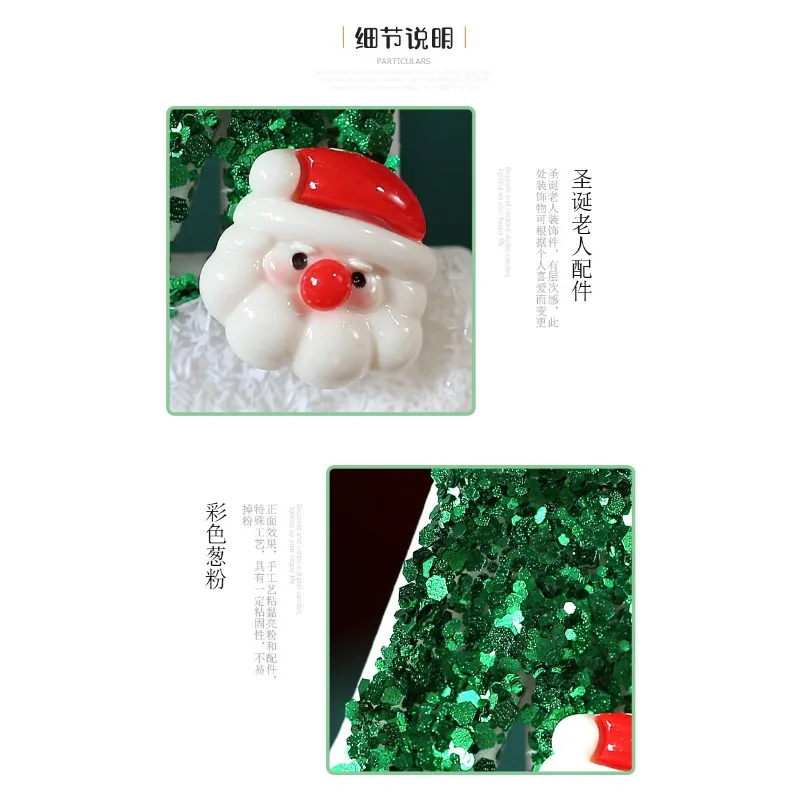 Green White Santa Snowman Christmas Number Candles with Red Hat Holiday Decor New Year Countdown Decorative Candle