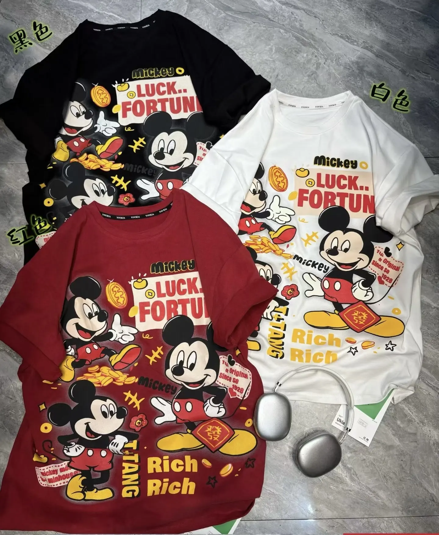 

Trendy Brand Fashion Heavy-duty Printing Cartoon Age-reducing loose Short-sleeved T-shirt Top women clothes kawaii clothes