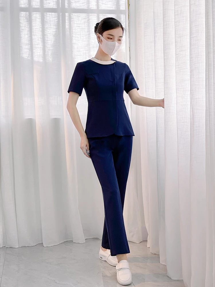 

High-End Operating Room Hand Washing Clothes Doctor Nurse Uniform Dental Pet Grooming Salon Care Hospital Work Outfit Set