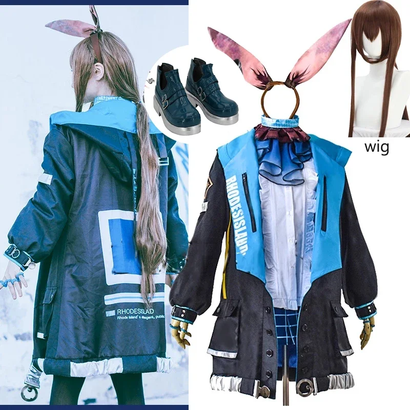 AMIYA Costume Cosplay Uomini/Donne Gioco Arknights Costume Cosplay Cos Halloween Party costume cosplay Parrucche scarpe RZ2796