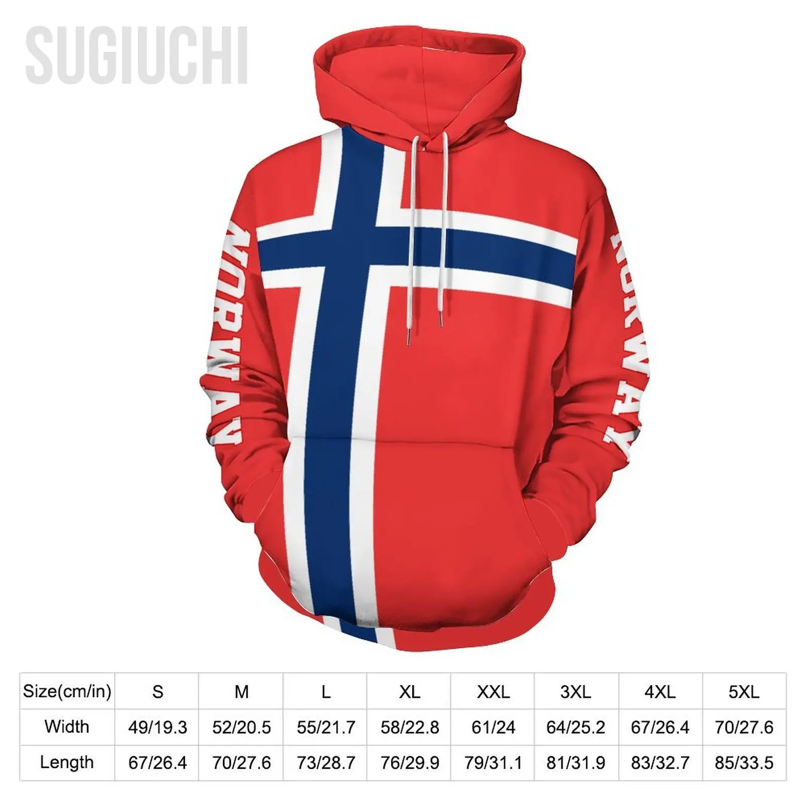 Unisex 3D Hoodie Norway Flag Men Women Polyester Harajuku Sweatshirt Pullover Hoodies Casual Cool