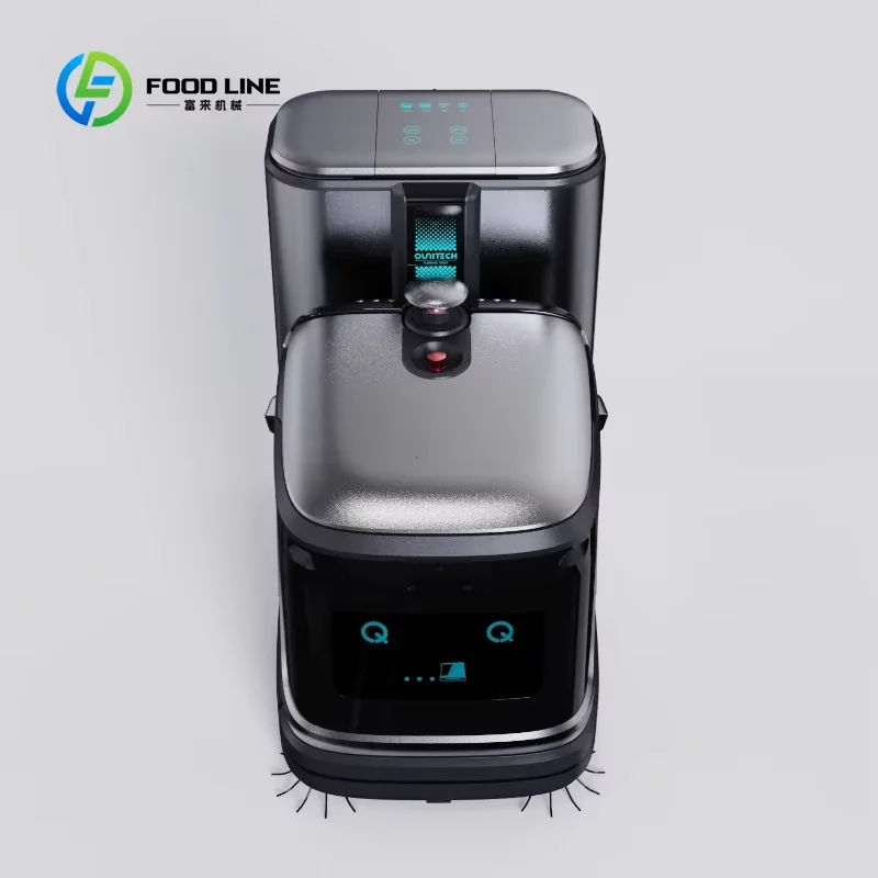 Customized Intelligent Commercial Cleaning Robot Multilingual Touchscreen App/PC Controlled Automatic Sweeping Floor Washing