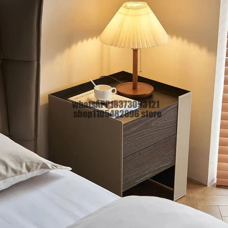 Elegant Storage Nightstands Classic  Black Lounges Essentials Bedside Table Space Saving Mesitas De Noche Furniture Home