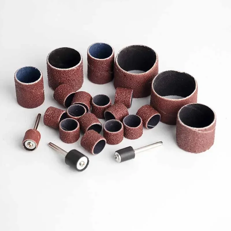 52pcs/Set Sanding Bands 80-600 Grits Sanding Drums for Dremel Nail Drill Rotary Abrasive Tools