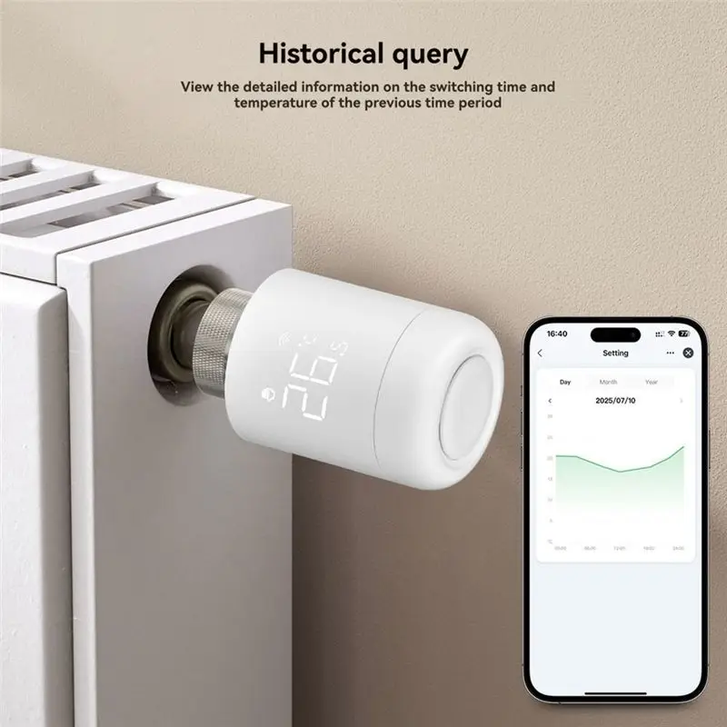 B50B Zigbee TRV Radiator Actuator Valve Thermostatic Temperature Controller for Alexa for Google Home 2Pcs Smart