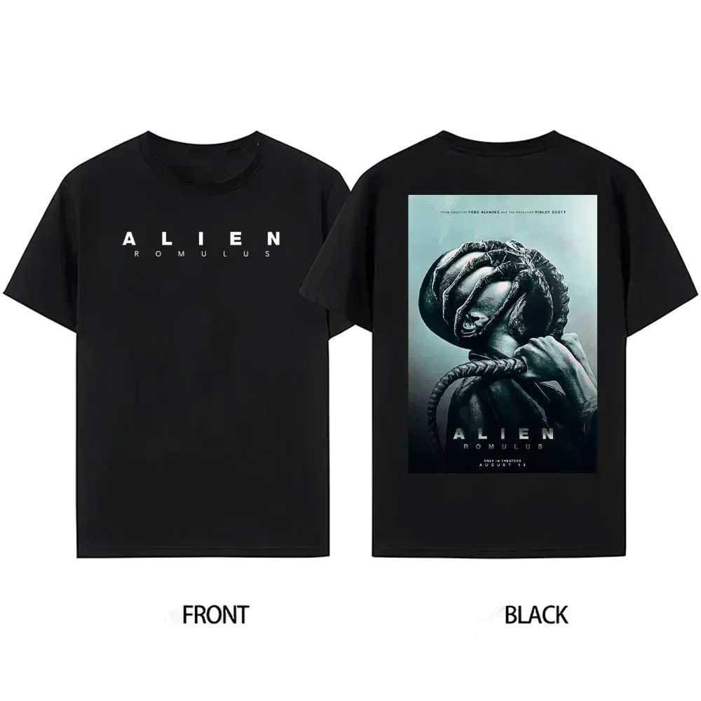 Alien Romulus Movie Tshirts 2024 Funny Anime Unisex Cotton Tops Short Sleeve Summer Graphic Tee Shirt Vintage Men Clothing Tops