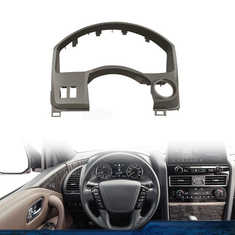 Gray Dashboard Panel Gauge Cover Bezel 68240-7S000 For Nissan Titan Armada 2004-2006 Instrument Cluster Trim Frame Accessories