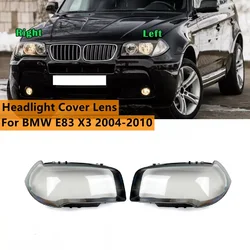 Right/Left Car Headlight Lens Glass Lampcover Cover Lampshade Shell For BMW X3 E83 2004-2010 Headlight Cover Headlamp Shell