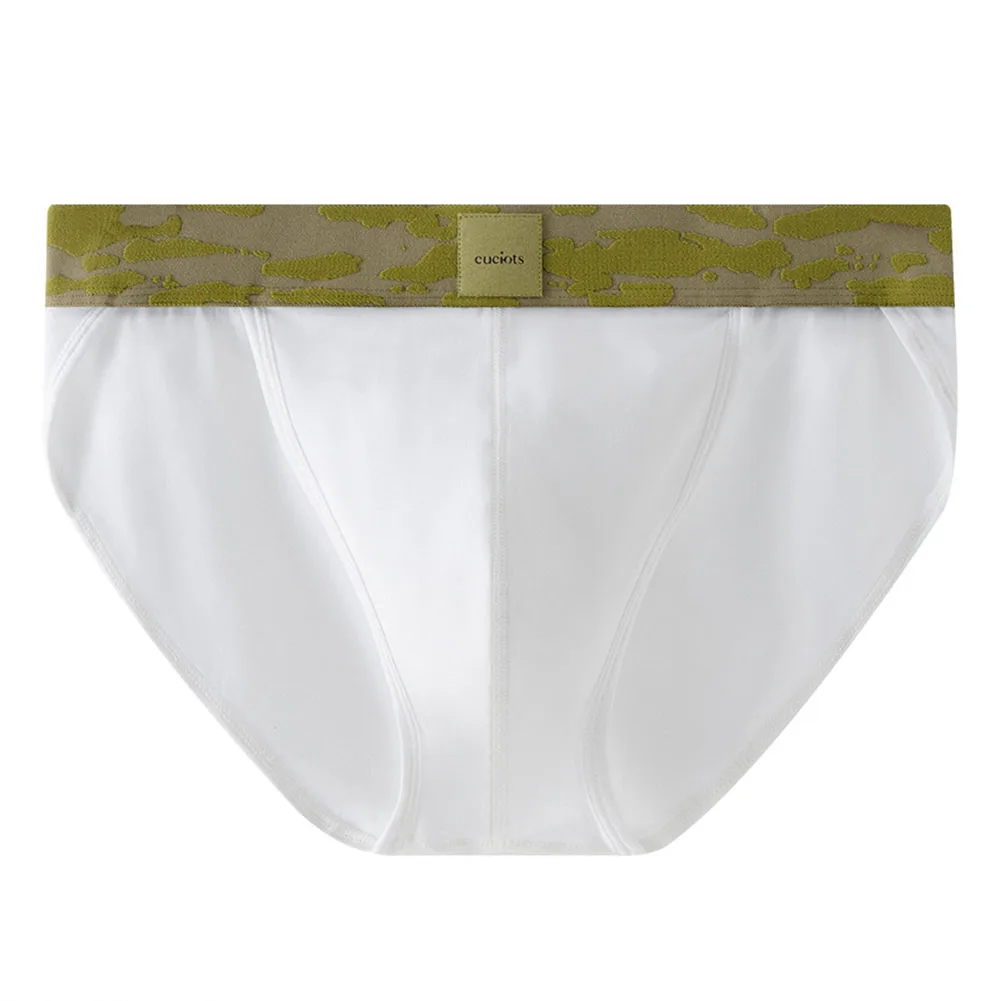 Breathable Briefs Modal Underwear Color Matching Pattern Comfortable Fit Mid Rise Sporty Style Men Modal Elastic Underwear