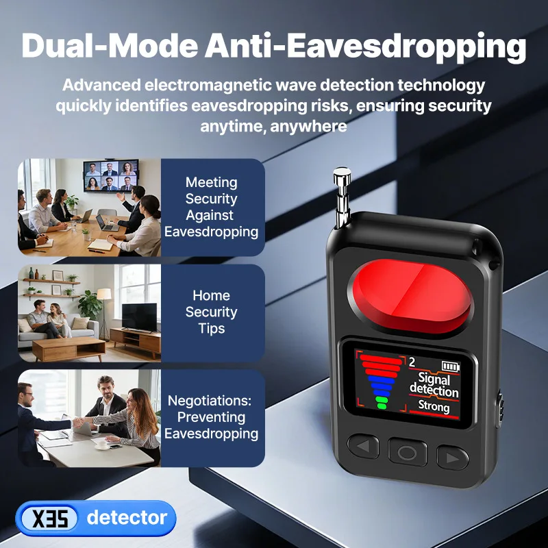 Multi-Function Anti Spy Detector Hidden Camera Detector RF Signal Scanner GPS Locator Detector Anti Eavesdrop Bug Finder for Car view 4