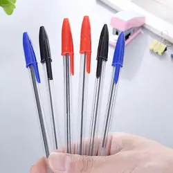 1mm Ballpoint Pen Ball Point Pens Kids School Office Supplies Longlasting 3Colors 5/10PCS