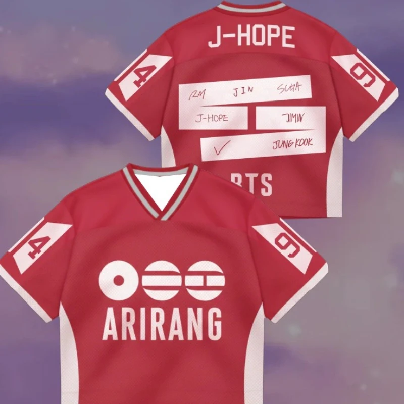 2026 Arirang Summer Kpop Korean Style 3D Printed T-shirt Neutral Top Fashion Casual Loose Short Sleeve Fan Support T-shirt