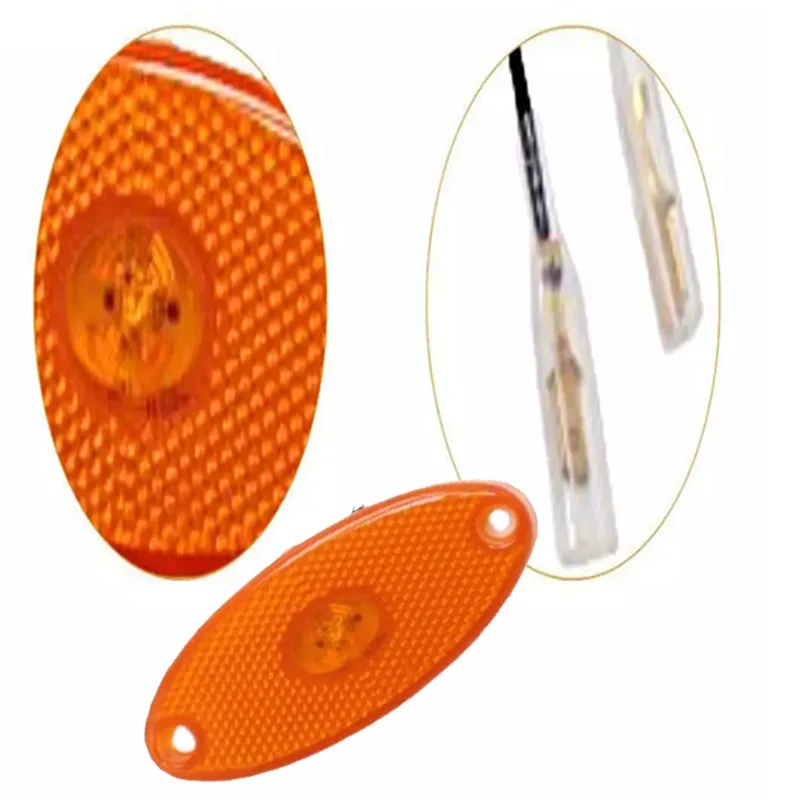 1/2/4PC 12V Amber Oval LED Side Marker Lights Durable Caravan Motorhome Lighting for Jokon Smlr 2012