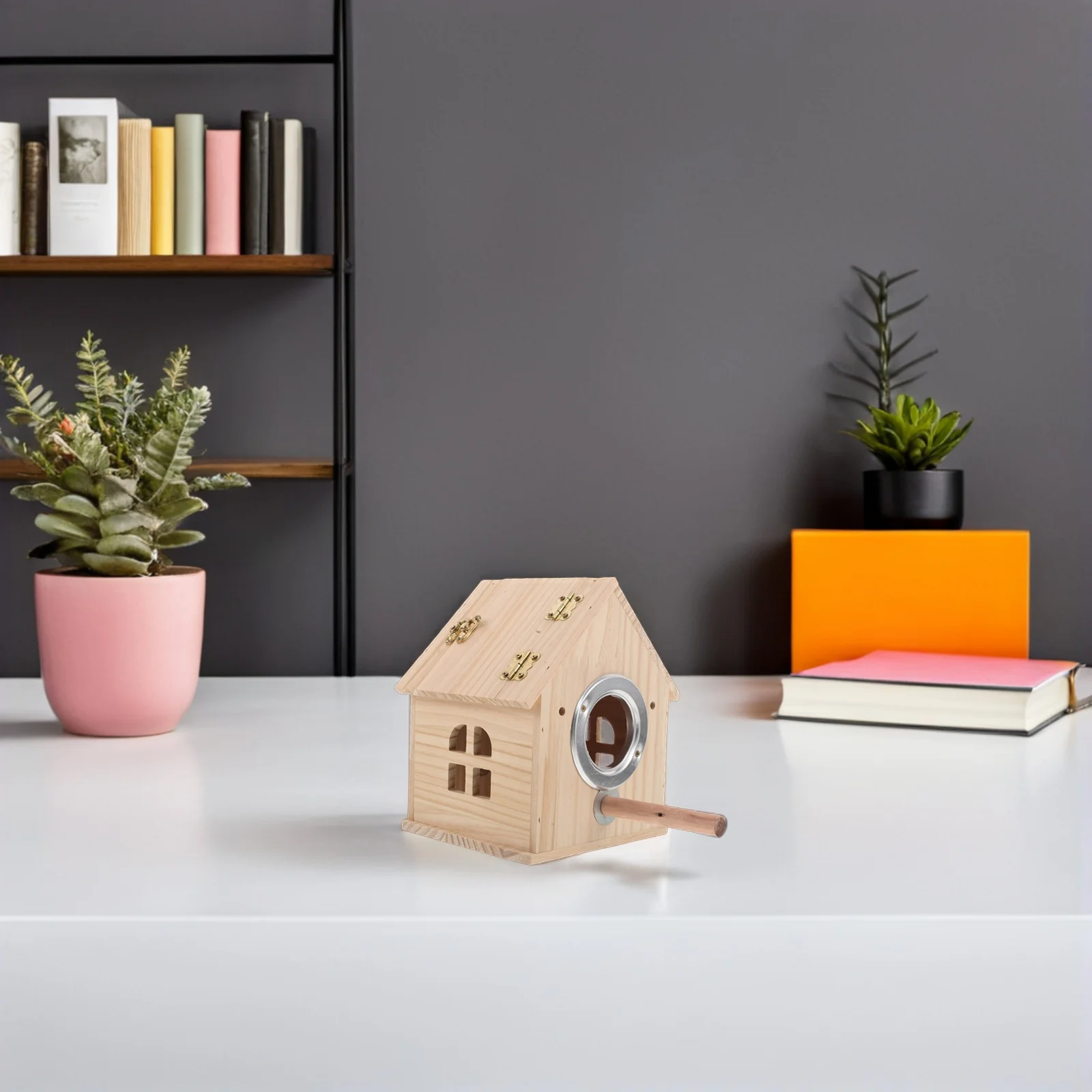 

Wooden Parrot Breeding Box Nesting House For Lovebirds Budgies Small Bird Ventilated Nest Box Easy Install Birdhouse For Cage
