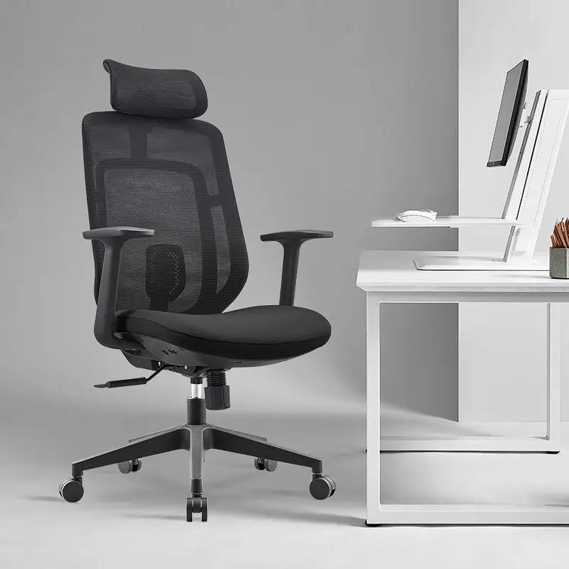 

High Back Black Modern Velvet Iron Home Ergonomic Staff Swivel Task Office Chairs with Lumbar Supportpromote sales