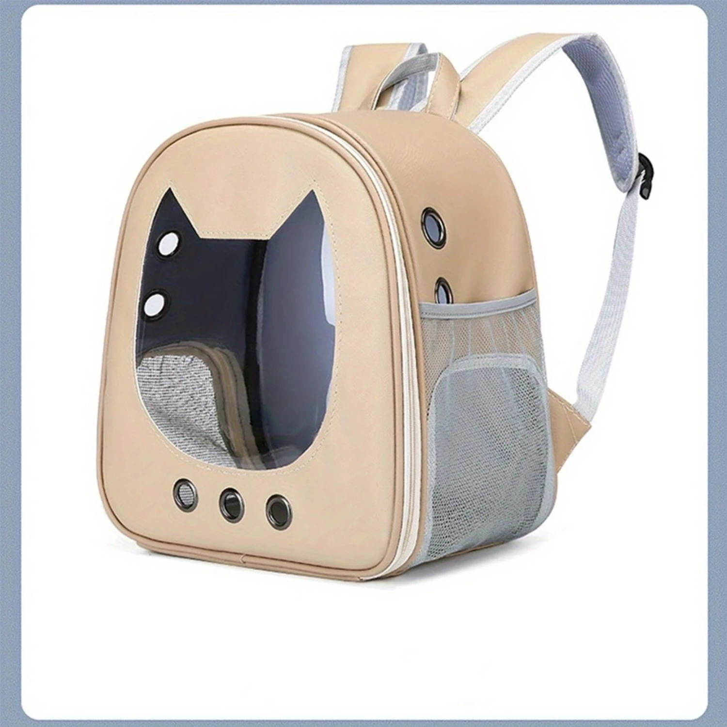 Cat backpack Light color transparent pet bag large space comfortable breathable cat backpack; Cat Backpack Carrier