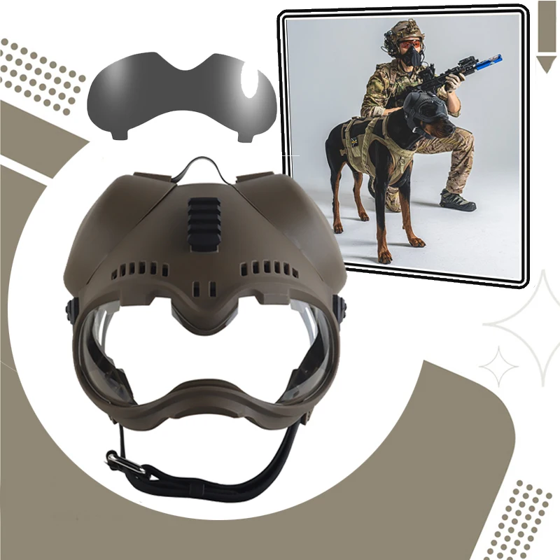 

New K9 Dog Tactical Helmet With Picatinny Rail Outdoor Dog Protection Goggles for Belgian Dutch Terrier German Shepherd Similar