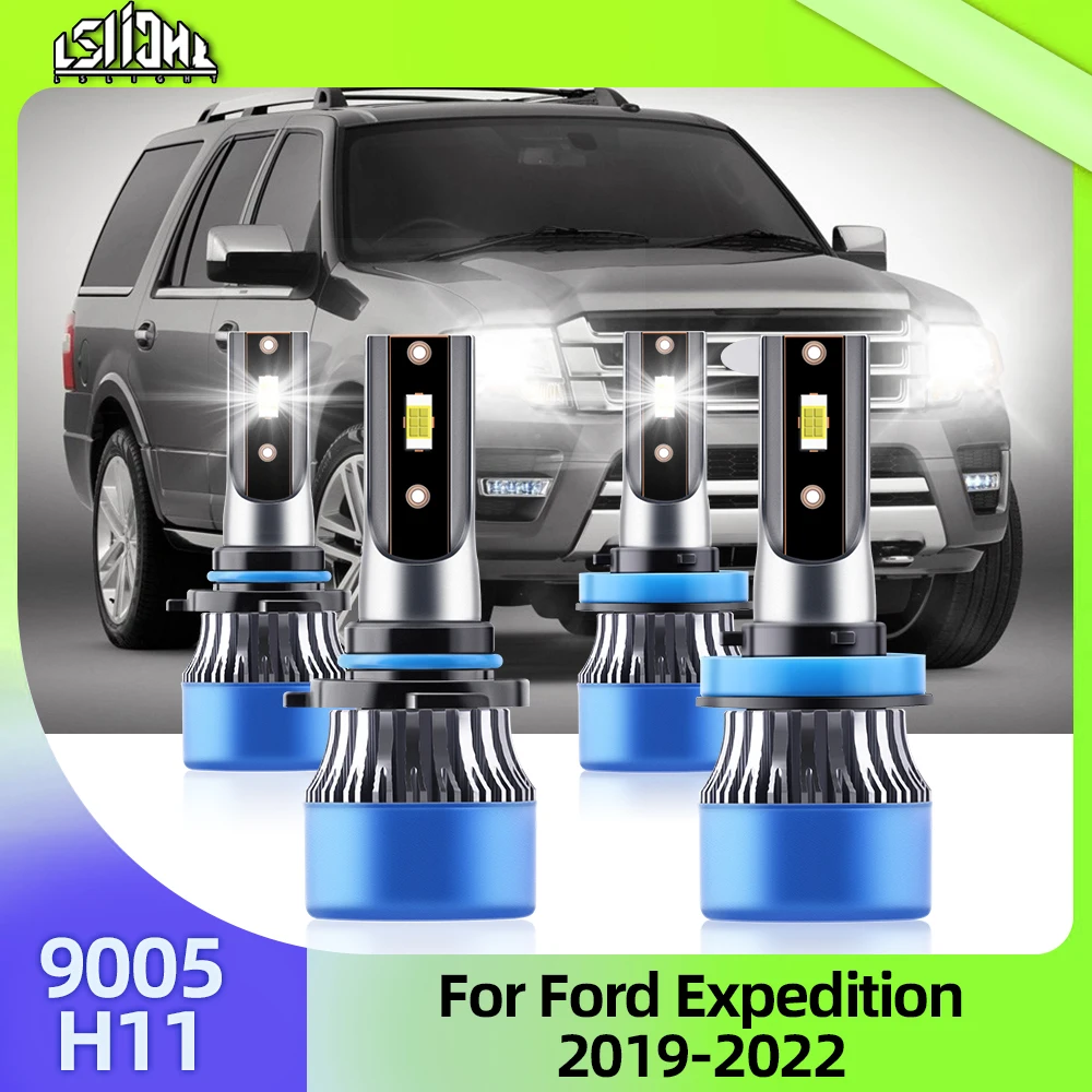 LSlight Car Headlight 110W 15000LM Lamps Auto Light Headlamps 12V LED Bulb Year 2019 2020 2021 2022 Fit for Ford Expedition V6