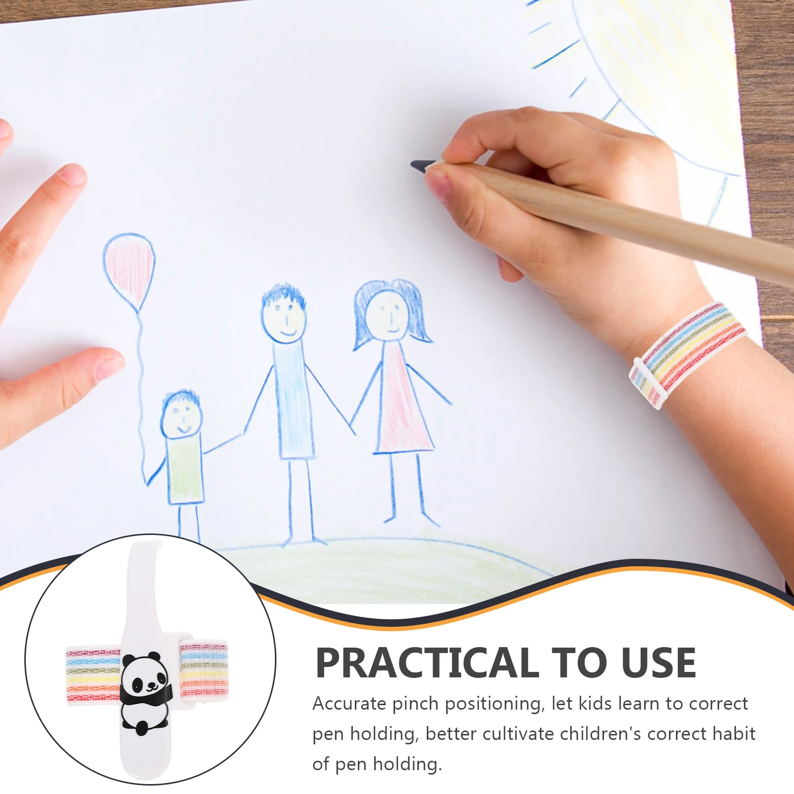 

Pencil Posture Corrector Children Wrist Brace Pen Holding Aid Kids Tool Correction Gripper Student Writing Trainer Practical