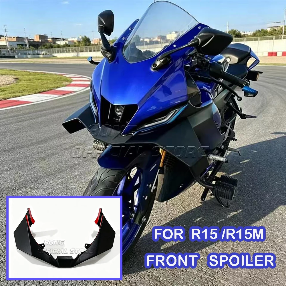 Alerón delantero y labio inferior DOWNFORCE NAKED para YAMAHA R15 GP WING, R15 V4, R15M 2026 2025 2023 2024