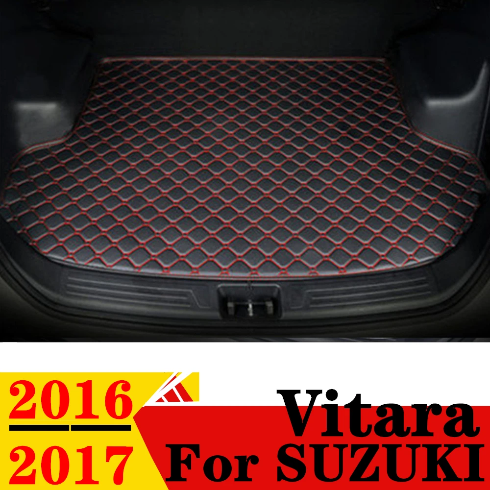 

Коврик для багажника автомобиля Suzuki Vitara 2017 2016, плоский боковой Задний защитный ковер, подкладка для багажника, коврик для багажника, автозапчасти