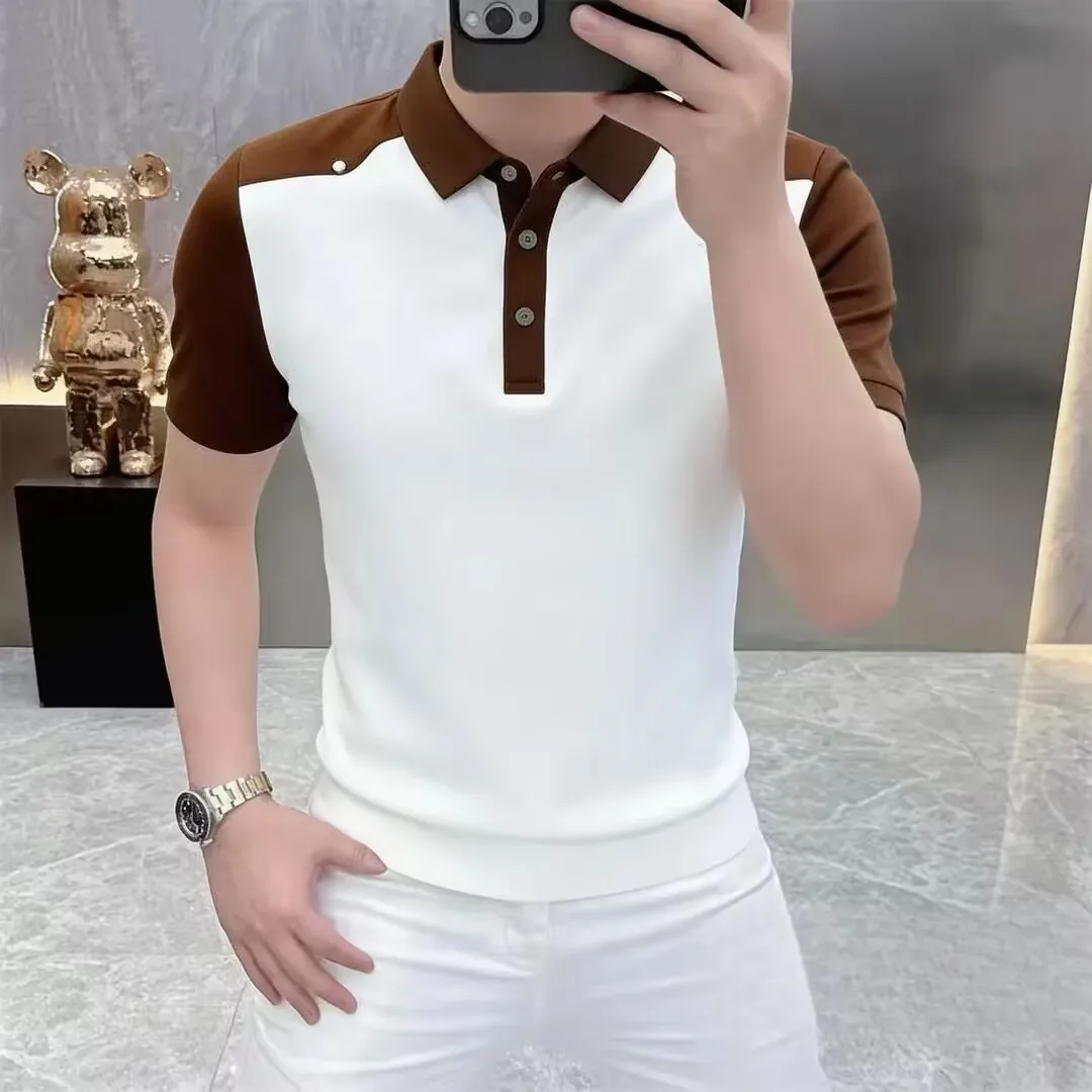 Summer New Style Men's Casual Fashion Short-Sleeved T-Shirt Polo Shirt Top