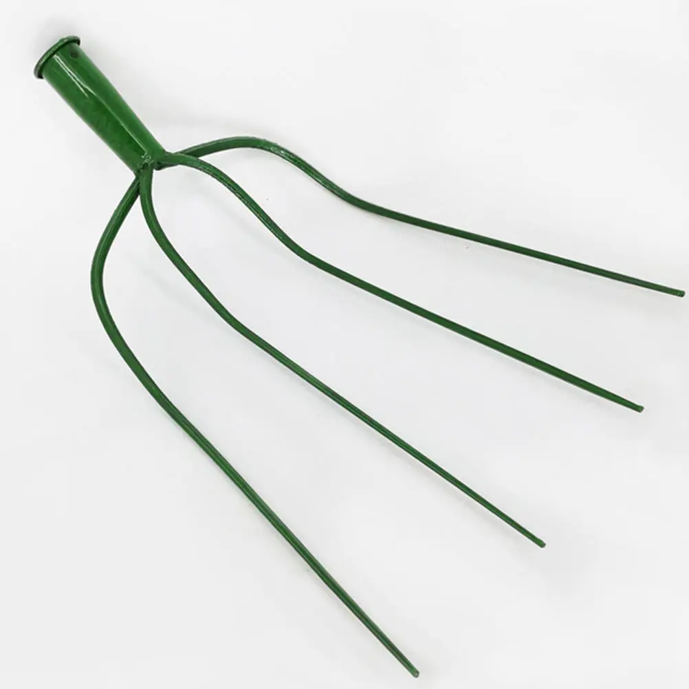 1pcs Agricultural Grass Fork Premium Metal Pitch-Fork Farming Tool Durable Outdoor Farm Implement Multi-Functional Iron Fork