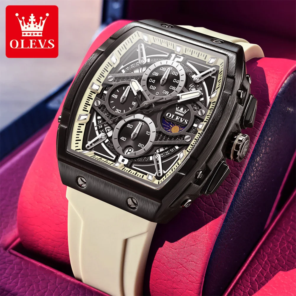 Men's Multi-functional Quartz Chronograph Watch, Waterproof