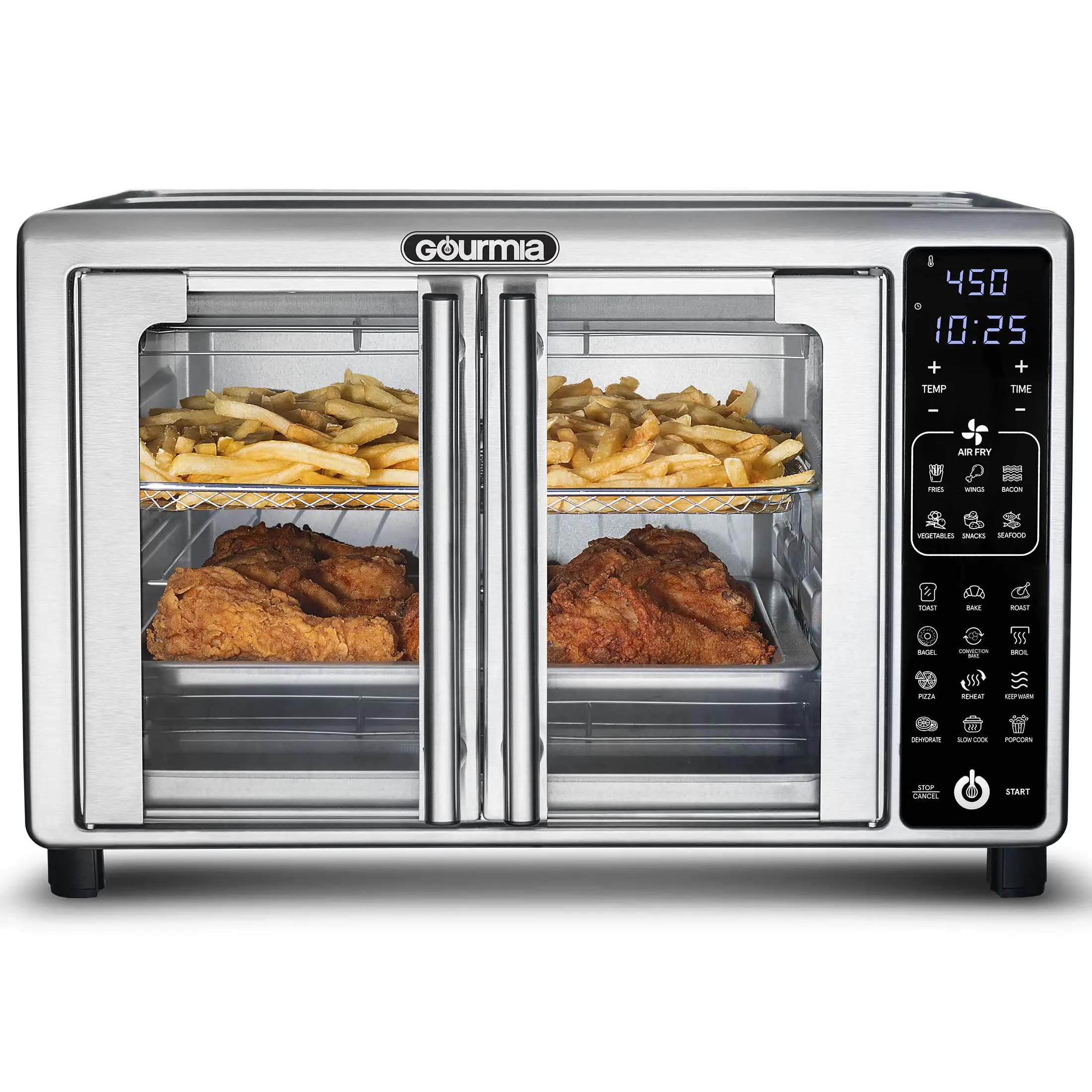 

6-Slice Digital Toaster Oven Air Fryer with 19 One-Touch Presets Stainless Steel