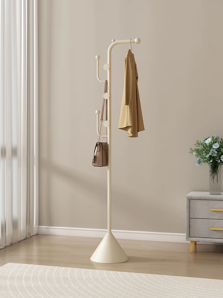 Internet celebrity vertical hanger floor bedroom household cream wind coat rack living room door simple hanging clothes