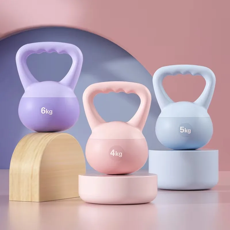 Coated Kettlebell - Perfect for Women's Home Training, Specialized for Squat, Hip Strength Exercise & Free Weight Workouts