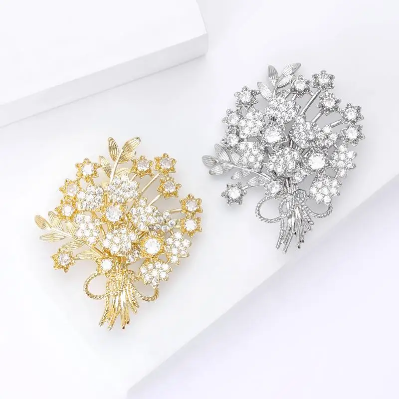 Money Tree Brooch for Women Rhinestone Crystal Elegant Pin for Coat Dress Clothing Gifts for Parties