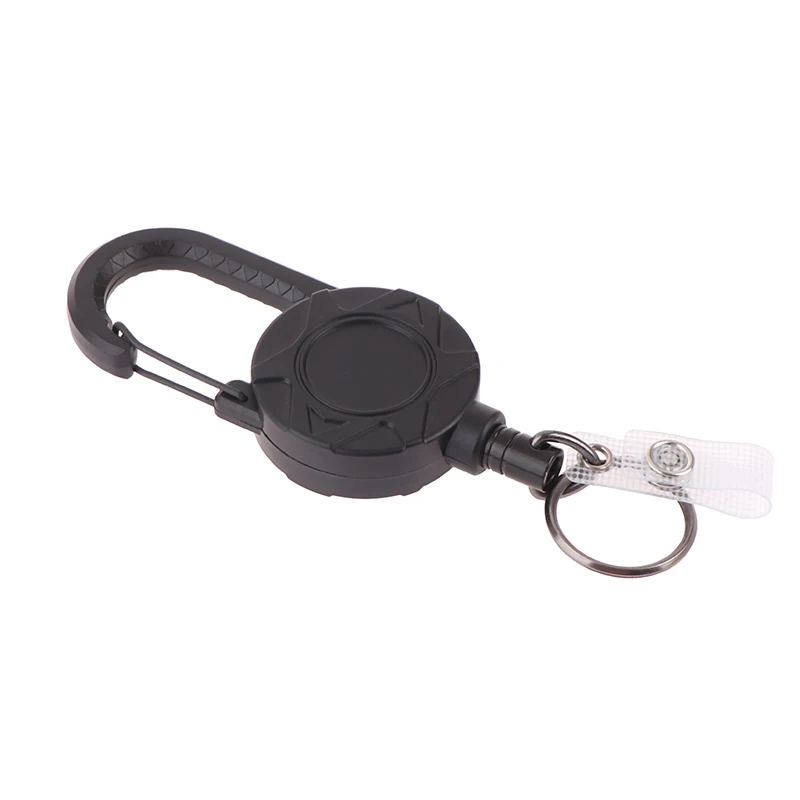 1pcs Anti-Theft Magnetic Easy To Pull Buckle Rope Elastic Keychain Sporty Retractable Keyring Anti Lost Yoyo Ski Pass Id Card