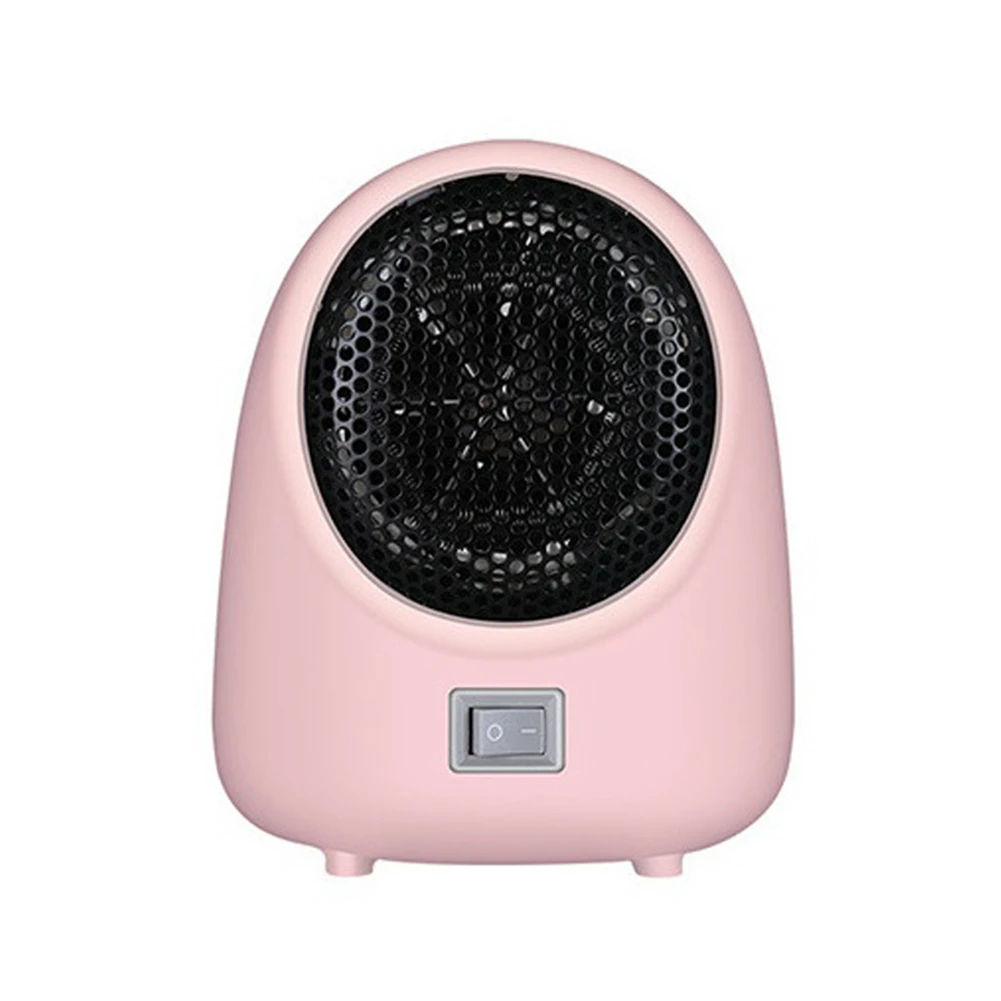 Мини-электрический воздухонагреватель, мощный теплый вентилятор, быстрый нагреватель, настольный электрический обогреватель для домашнего студента, розовая вилка европейского стандарта
