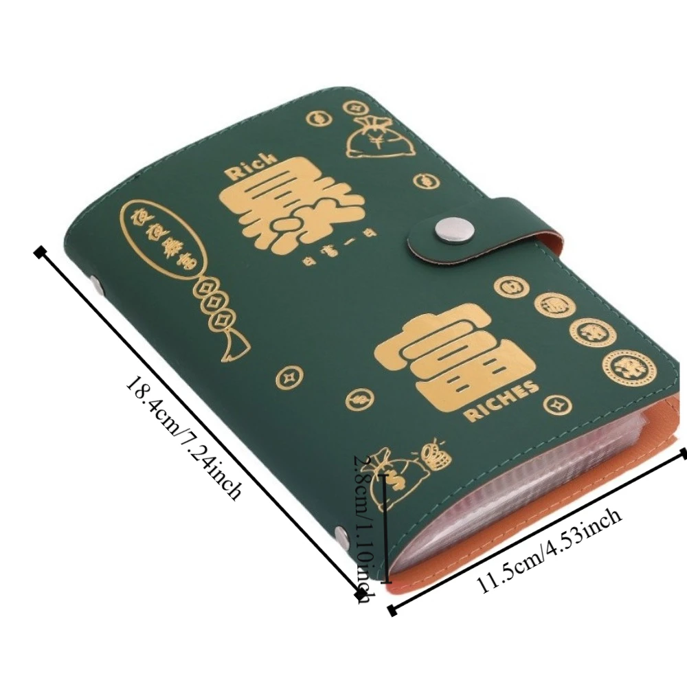 PU Leather Saving Money Binder Portable Storage Wallet Budget Binder Cash Envelopes Refillable Account Book