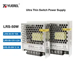 LRS-50W 100-240V Input 5V 12V 24V 10A 4.2A 2.1A Single Output Ultra Thin Switching Power Supply Transformer