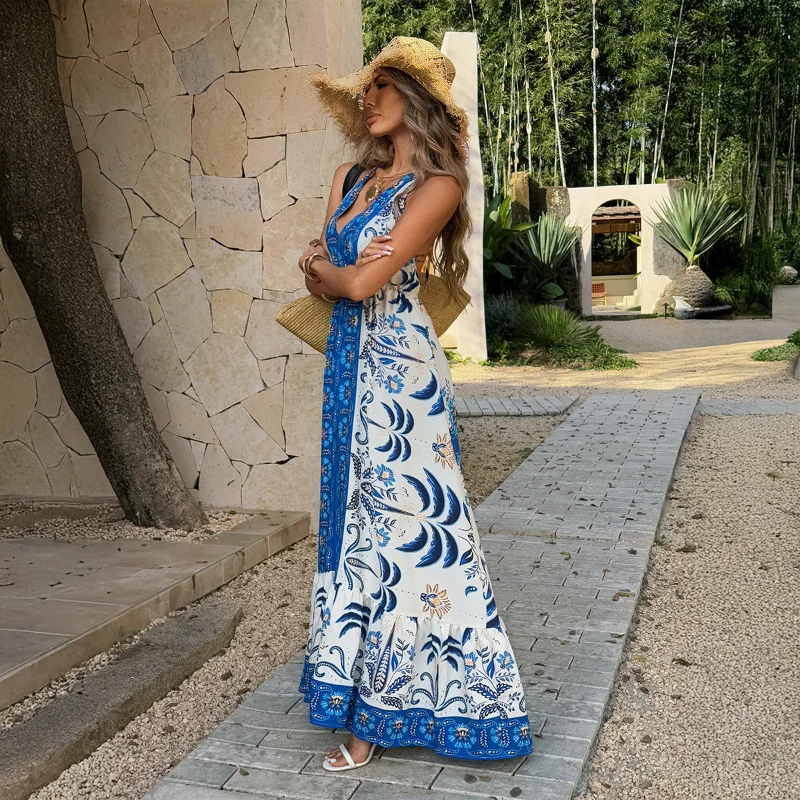 Damen Boho Neckholder-Maxiklei – Ethnic Boho Fashion Bewertung und Preis