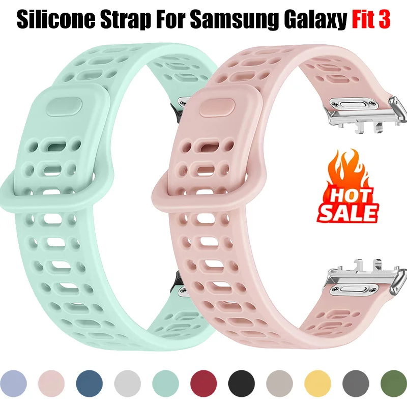 Silikonarmband für Samsung Galaxy Fit 3 Uhr, Ersatz-Sportarmband für Samsung Galaxy Fit3 Band Zubehör