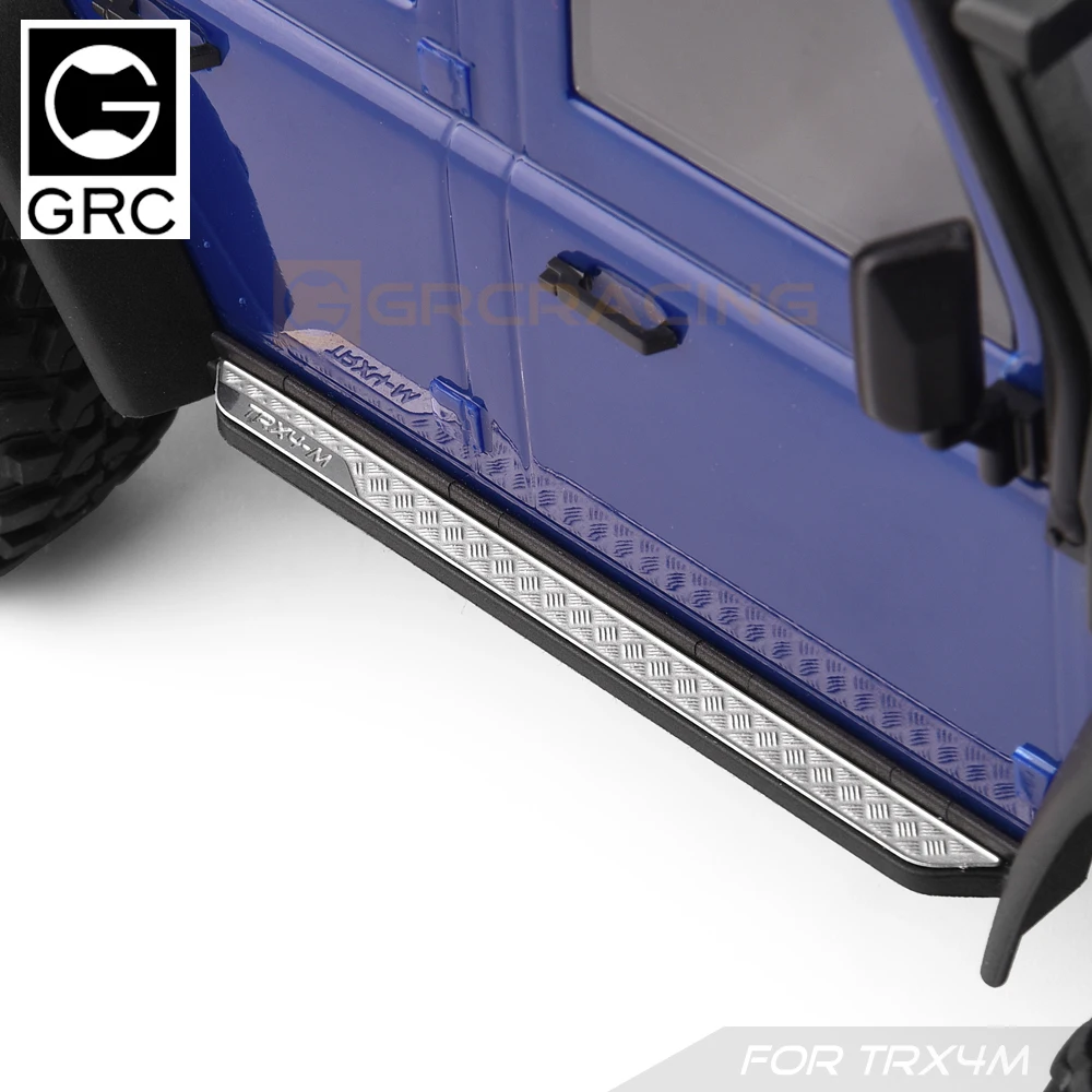 Voor Trx-4m 1/18 Defender Bronco Rc Crawler Auto Verbeterde Onderdelen Side Step Anti Slip Decoratief Stuk, voetpedaal Metalen Sticker