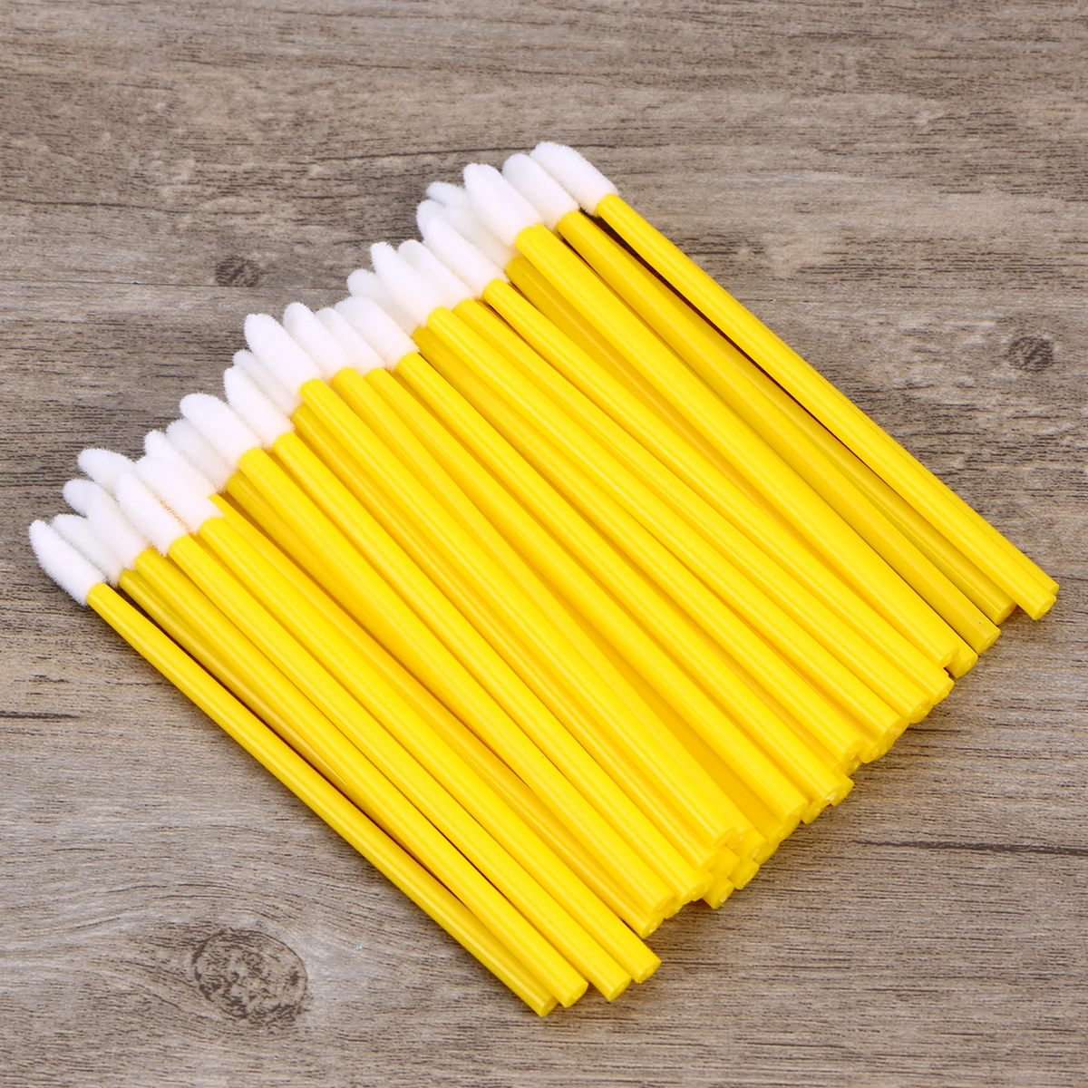 

300pcs Lip Brushes Disposable Stick Flocked Sponge Plastic Handle Makeup Tool Kit Applicator Portable Lip Gloss Lipstick