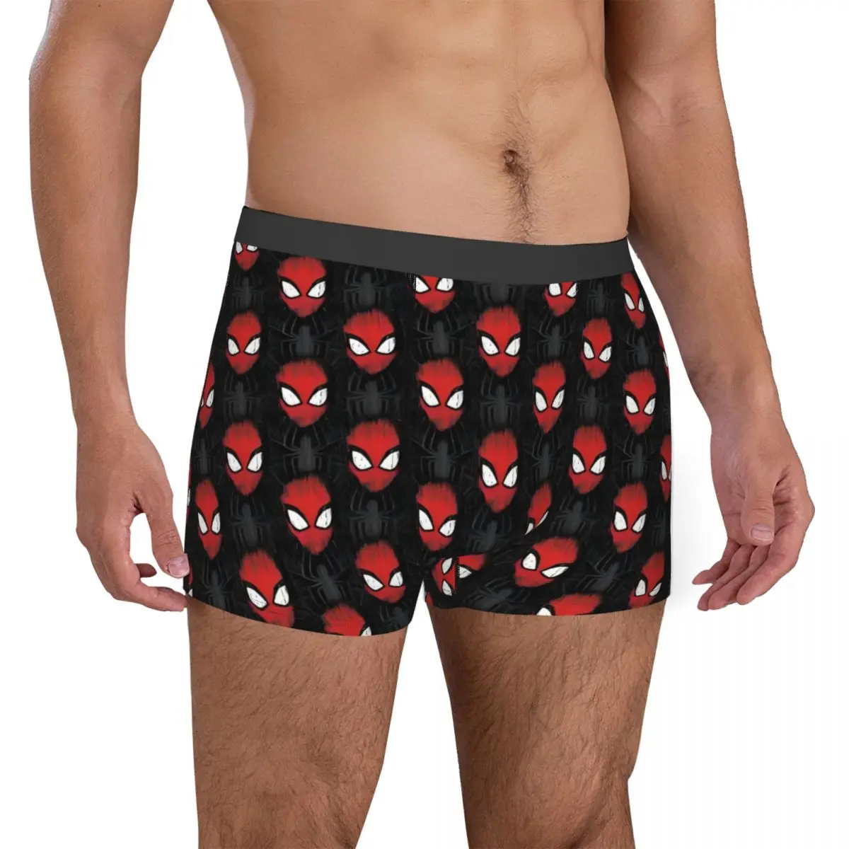 Uomo Spider-Man Comic Handsome Cool Boxer Shorts accogliente Cartoon Anime intimo stampa novità mutande