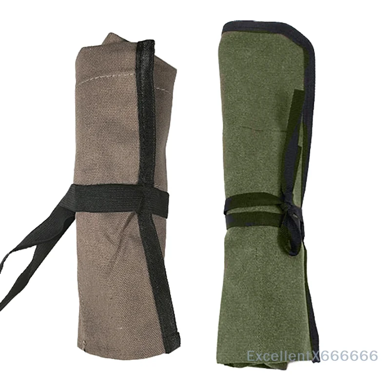 Versatile Woodworking Equipment Storage Bag Including Carving Chisels, Made Of Tough Canvas For Hobbyists And Professionals